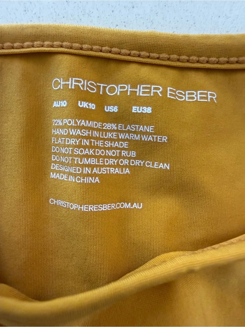 Christopher Esber Mustard U Prong Bikini Tee 6